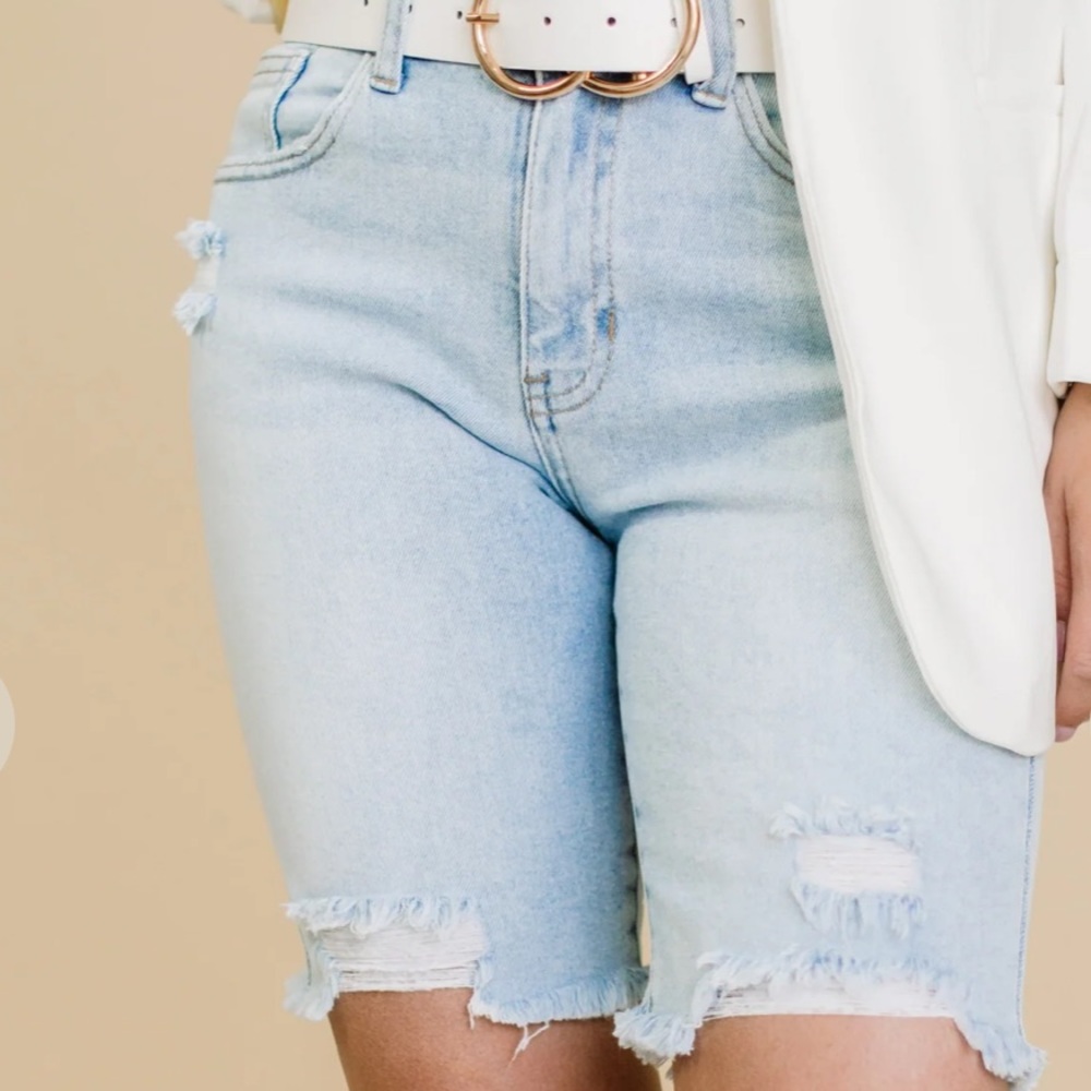 Long Length Cutoff Shorts - Picture 2 of 7